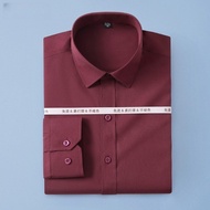 New Mens Shirts Long Sleeve Dress Shirts For Men Slim Fit Social Business Blouse White Blue Office S
