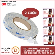 2 rolls of heat-resistant double-sided tape for electronic components 08mm x 50m 3M 9448A