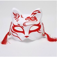 Japanese Ninja Cat Half Face Cat Anbu Mask Fox Mask Kabuki Kitsune Cosplay GUMIHO FOX MASK 9 TAILED 