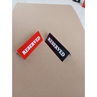 6x15cm PVC reserved table nameplate