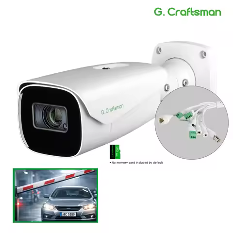 C-A,G.Craftsman 4MP LPR ANPR 7-30m Plate Recognition,4X Motorized Zoom,IR Night Vision,IP67,128GB, f