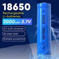 🌈Bateri 3000 100% asli 3000mah Doublepow3.7v18650 kapasiti besar lampu suluh bateri litium boleh dic