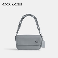 COACH กระเป๋าสะพายข้างผู้ชายรุ่น Charter Flap Crossbody 18 CR755 N19 สีเทา
