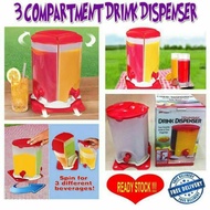 3 compartment drink dispenser