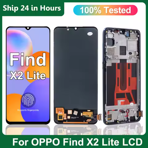 OLED For OPPO Find X2 Lite LCD Display Screen 6.4" CPH2005 Find X2 Lite Touch Digitizer Assembly Rep