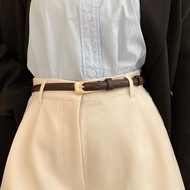 Korean Version Of Student Ladies Belt Girls Square Buckle Non-Porous Belt Casual Retro Fashion All-m