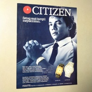 Iklan jadul Jam Tangan Citizen model Mathias Muchus - ori dari majalah