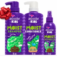 Aussie Kids Moist Shampoo, Conditioner and Detangler Pack - Gentle, Kid-Friendly 3-piece Hair Care S