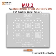 MU1-5 Amaoe BGA Rebalg Stencil Para sa MT6885Z MT6853V MT6769V MT6779V MT6891Z MT6758V MT6768V MTK