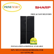 SHARP SJ-VX57PG-BK 567L MULTI DOOR REFRIGERATOR - 2 YEARS SHARP WARRANTY + FREE DELIVERY