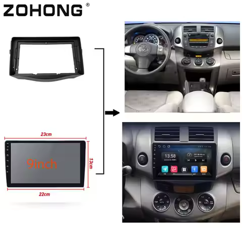 9 " Car Radio Frame Kit For Toyota RAV4 Rar 4 Android Auto Multimedia Head Unit Dash Panel Mounting 