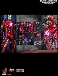 全新啡盒未開Hot Toys  1/6 比例合金(Deluxe Silver Centurion Armor Suit Up Version Iron Man MMS618