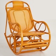 HY-JD PHYTOCARE Xuan Zhen Rattan Woven Rocking Chair Hollow Rattan Chair Recliner for Adults and Elderly Home Balcony Le