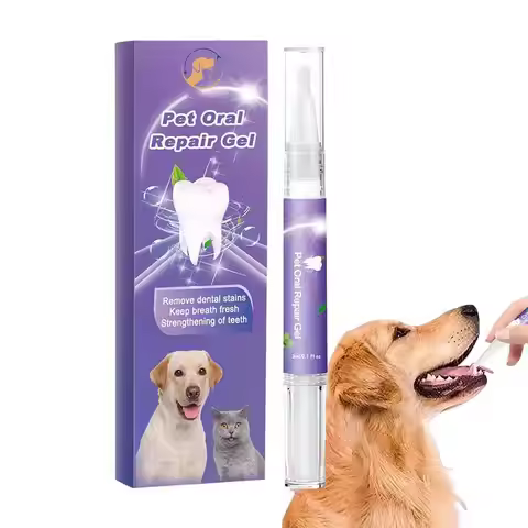 Pet Oral Repair Gel Dog Cat Teeth Cleaning Pen Natural Dog Toothpaste Gel Pet Breath Freshener Elimi