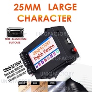 25mm Portable Handheld Date Inkjet Printer Expiry Coder 25.4mm Batch Number QR Code LOGO Carton Box 