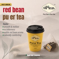 Opteas Hot Brew Red Bean Pu Er Tea Bundle of 4 Cups
