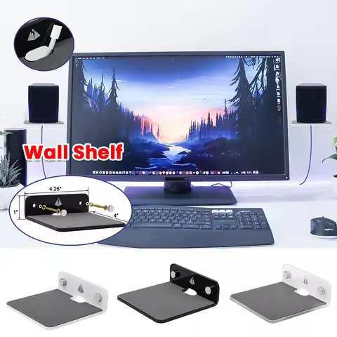 Acrylic Wall Mount Multifunctional Wall Mount Display Shelf for Webcam Cell Phones Router Accessorie