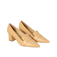 Giày Cao Gót Nữ Cardin Cao Gót gót vuông cao 5 phân mũi nhọn chất liệu da bò thật nhập khẩu bảo thàn