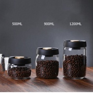 500/900/1200ML โถใส่กาแฟสูญญากาศ กระปุกเก็บเมล็ดกาแฟ ขวดสูญญากาศ Coffee/Sugar/Tea Food Storage Vacuum Seal Container