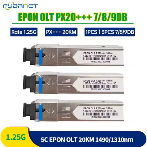 EPON PX20+++ 20KM 1.25G Optical Fiber PON Module 7/8/9db SC Port fibra module Compatible with BDCOM 
