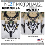 Yamaha NVX V2 Coverset Rapido Black Hitam Series Thai Aerox Gloss Black / Matte Black
