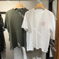 Agnes. b cotton heart printed casual round neck short sleeved T-shirt for women