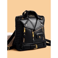 [Mai Haowu Life Store] European American Fashion Preppy Style Backpack Punk Jacket Clothes Bag Trend