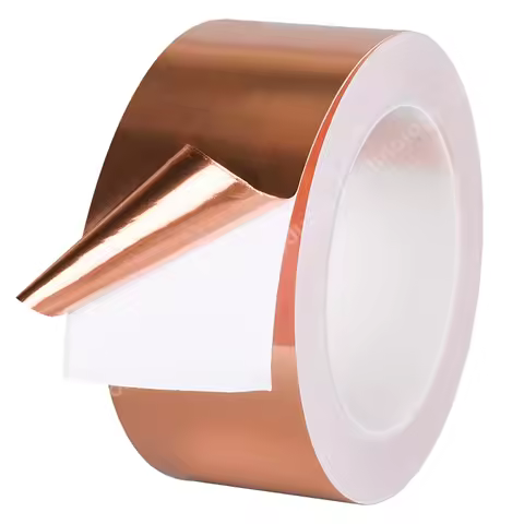 50m Single-sided Conductive Copper Foil Tape Mask Electromagnetic Shield Eliminate EMIAnti-static Re
