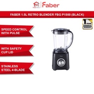 Faber 1.5L Retro Blender FBG P1500 (Black)
