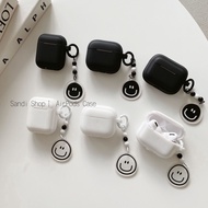 Simple Wavy Smilie AirPods Case For AirPods 1/2/3/Pro AirPods Pro2 Silicone Soft Apple Wireless Bluetooth Headset Anti Drop AirPods 2 Gen Case AirPods Pro Case With Pendant