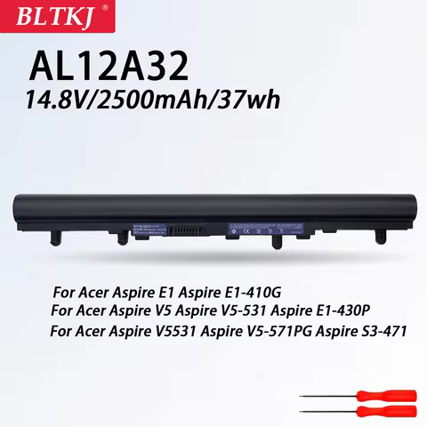 AL12A32 Laptop Battery For Acer FOR Aspire V5-171 431 431G 471 471G 531 571 V5-571G V5-571P 4CELLS b