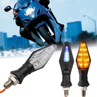 <Ready stock Ship Form KL>Double  Sided Light Universal Motorcycle Turn Signal Indicator LED Lamp//P