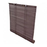 Outdoor Wooden Blinds Bidai Kayu Meranti Walnut Waterproof Sun Shade Bamboo Blind Patio Balcony 户外木帘
