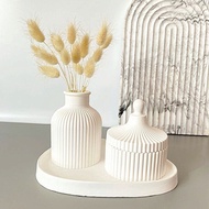 Aesthetic Flower Vase Nordic Home Decor/ Vase Aesthetic Decorative Cement Pot/ Aesthetic Video Conte