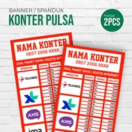 2pcs Custom Name Counter Credit Sales Banner