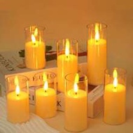 1pc/3pcs Mini Cute LED Water Drop Flickering Flameless Candle Lights, Battery Powered, Suitable For 