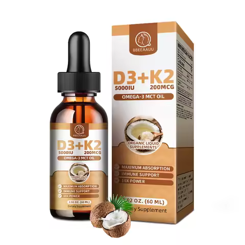 BEWORTHS 4-in-1 D3K2 Vitamin D and K with Omega 3 Supports Calcium Absorption, Bone, Immune and Hear