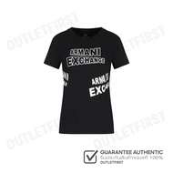 ARMANI EXCHANGE รุ่น  WOMENS PASSWORD PRINT ROUND NECK REGULAR FIT SHIRT CODE: 3RYTBD YJCHZ เสื้อยืด