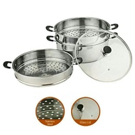 Inspirasi Stainless Steel 3-Tier Steamer (32cm)