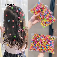 Lovito Casual Plain Macaron Color Hair Clips for Baby & Kids LCS099136