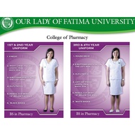 QUALITY OLFU PHARMACY UNIFORM | FAST SHIPPING | OUR LADY OF FATIMA UNIVERSITY