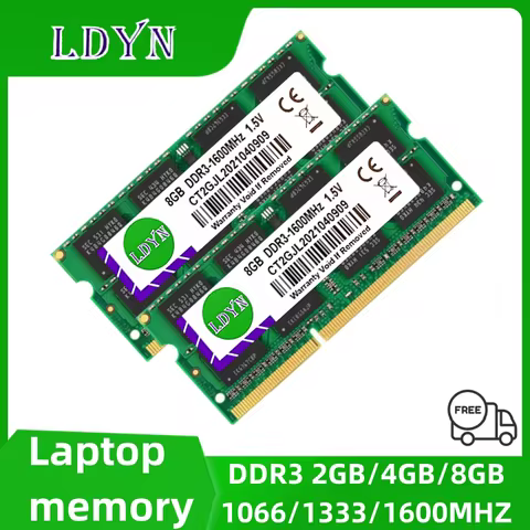 Memoria RAM DDR3 2GB 4GB 8GB 1066MHz 1333MHz 1600MHz Laptop RAM PC3 8500 10600 12800 204 pin 1.5V SO