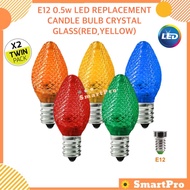 Hazzle E12 0.5Watt LED Candle Bulb Red Yellow (Twin Pack)