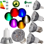 Led Bulb 6W GU10 GU5.3 E27 E14 B22 E12 B15 Spotlight Lamp 85-265V Cold White Nature White Red Green 