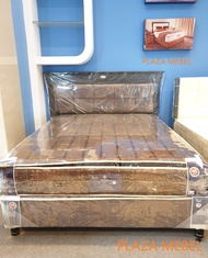 SET Spring Bed Kasur American Indopillo Sandaran Kayu Jati Padova Springbed FULLSET (KHUSUS AREA MAKASSAR)