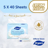 GWP - Drypers Soft Lotion Tissue 3ply (5x40s)
