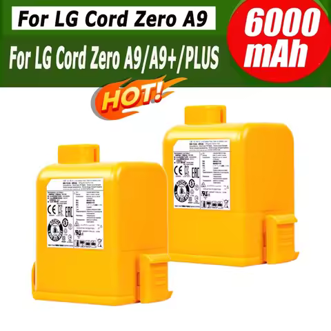 For LG CordZero A9/P9/A9S Cordless Vacuum, 6000mAh Battery, Compatible with EAC63382201/04 Vacuum Ba