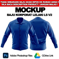 Baju Korporat Lelaki LS V2 Mockup for Photoshop (PSD File)