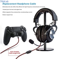 76DCXMY Headphone Cable Built in Mic, with Volume Control 2m/6.5ft Earbuds Upgrade Wire, 3.5mm 4-pol