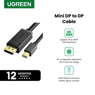 UGREEN Mini DP to DP Cable 4K 60Hz DisplayPort 1.2 Bi Directional Video Monitor Cable 1.5M